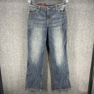 Wrangler Aura‎ Jeans Womens 6 Average Blue Straight Western Stretch Mid Rise NEW